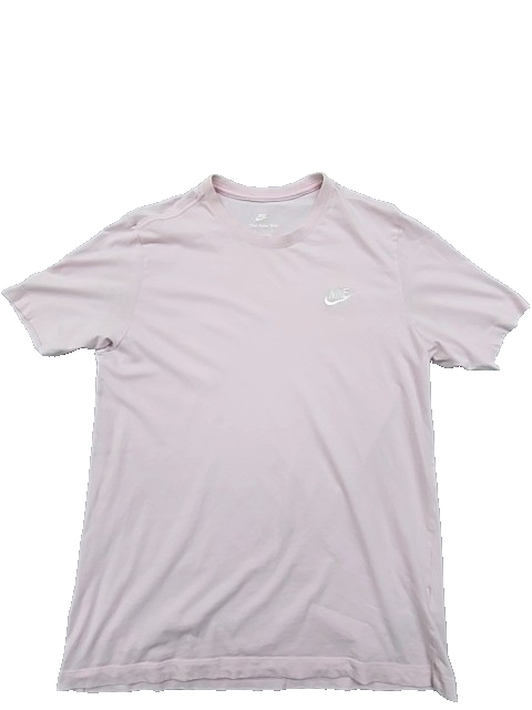 Nike Men's Pink T-Shirt – Size M, Short Sleeve, Crew Neck