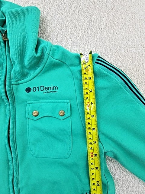 G-Star Men's Green Cotton Track Jacket Size S Ribbed Cuffs