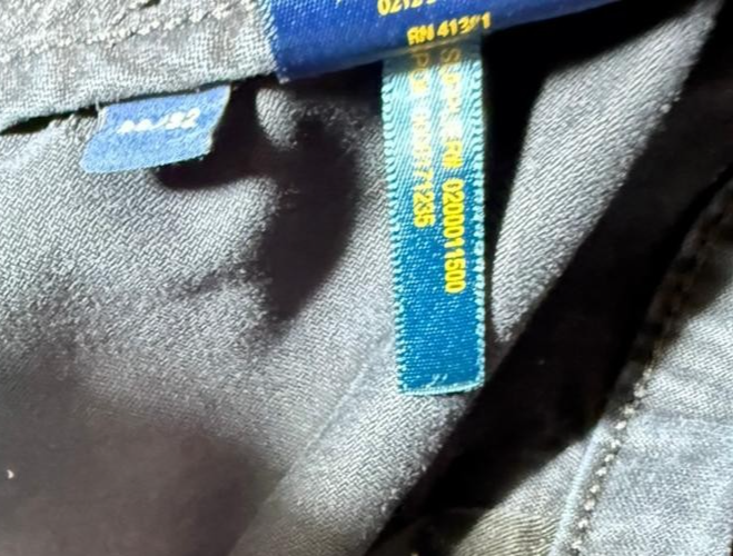 Chino Pants Men's Navy Stretch Blue Twill 5-Pocket | 38