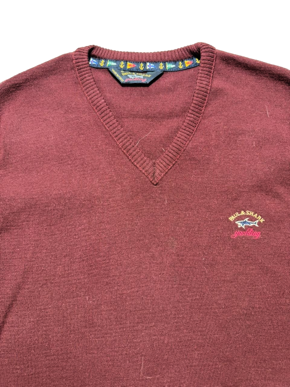Paul & Shark Yatching Club Wool Sweater Maroon