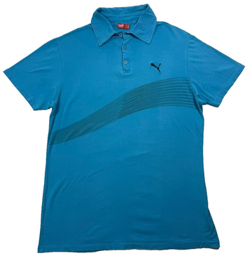 Puma Mattr Grind Men's Golf Polo Shirt In An Aqua Blue Color - Size XXL