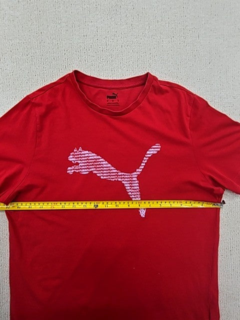 Puma Red Crew Neck Short Sleeve T-Shirt Men's M