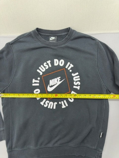 Nike Men's Grey Crewneck Sweatshirt L Just Do It Long Sleeve