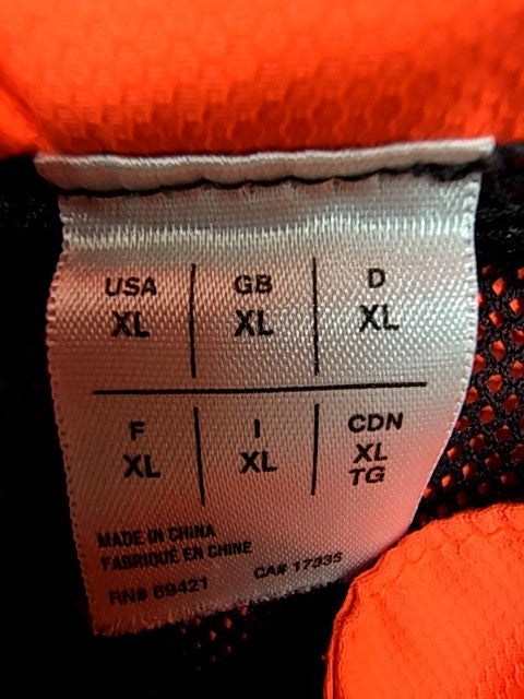 Reebok Black Orange Track Jacket Men's XL Long Sleeve Zipper Logo