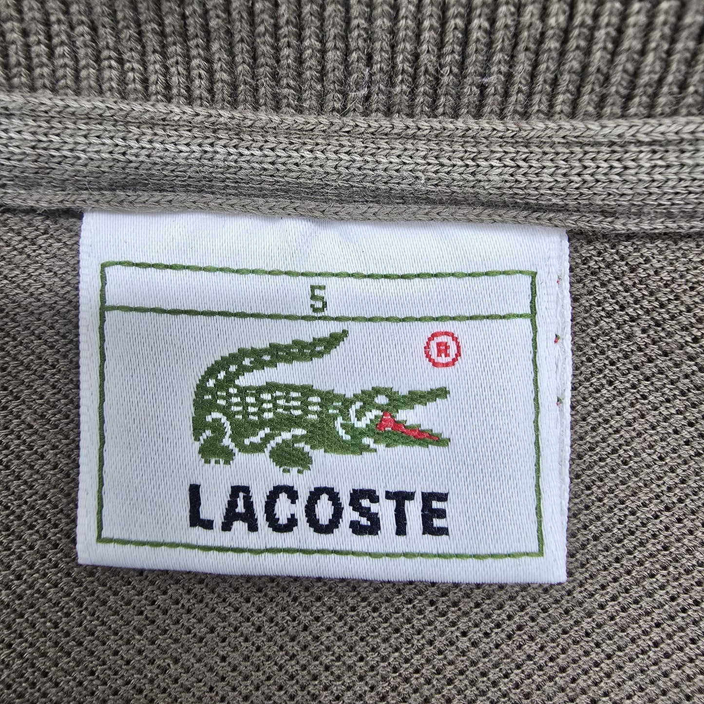 Lacoste Men's Olive Green Classic Pique Polo Size 5