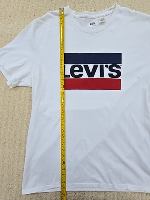 Levi's Men's XL White Short Sleeve Crewneck T-Shirt Logo