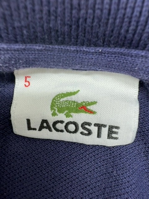Lacoste L.12.12 Navy Blue Men's Polo Sz 5 Cotton Pique Short Sleeve
