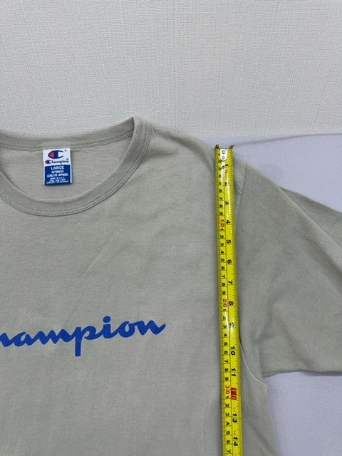 Champion Men's Large Grey Cotton Crewneck T-Shirt USA Logo L