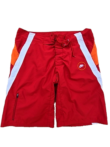 Nike Men's Red/Orange Board Shorts Size M Swimming