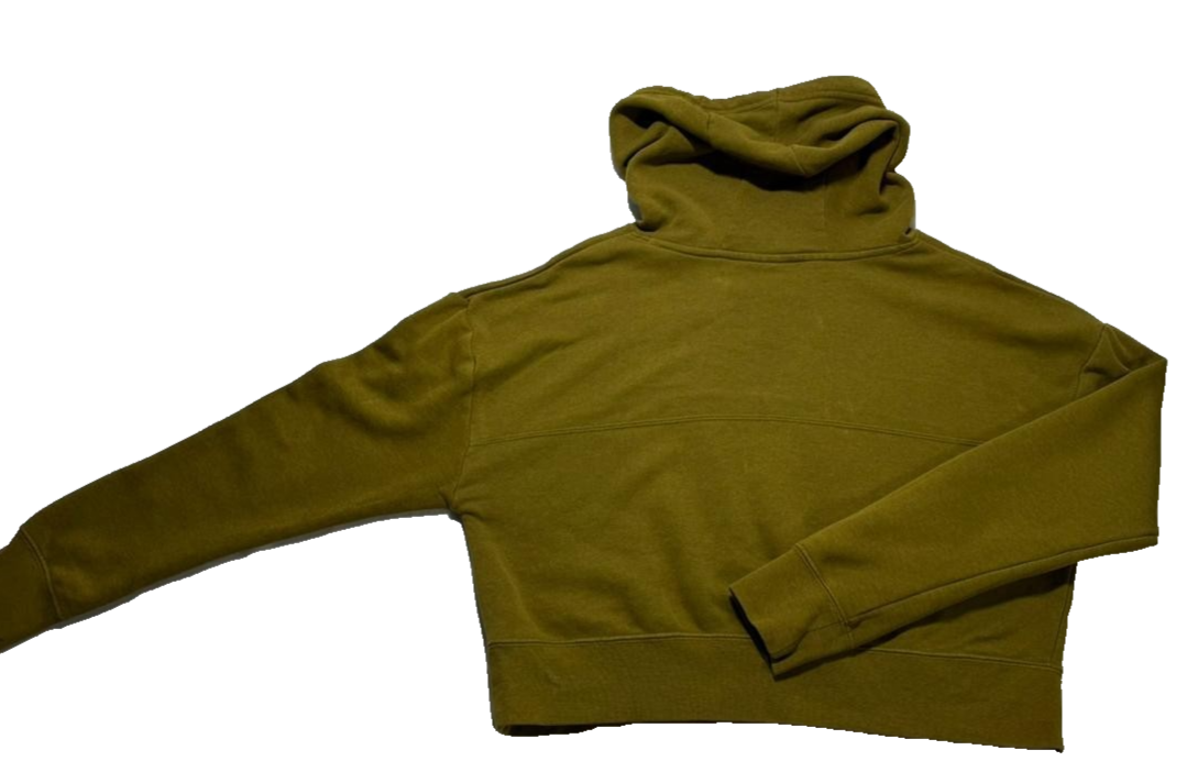 Nike Olive Green Cropped Hoodie Pullover Women�S Size S