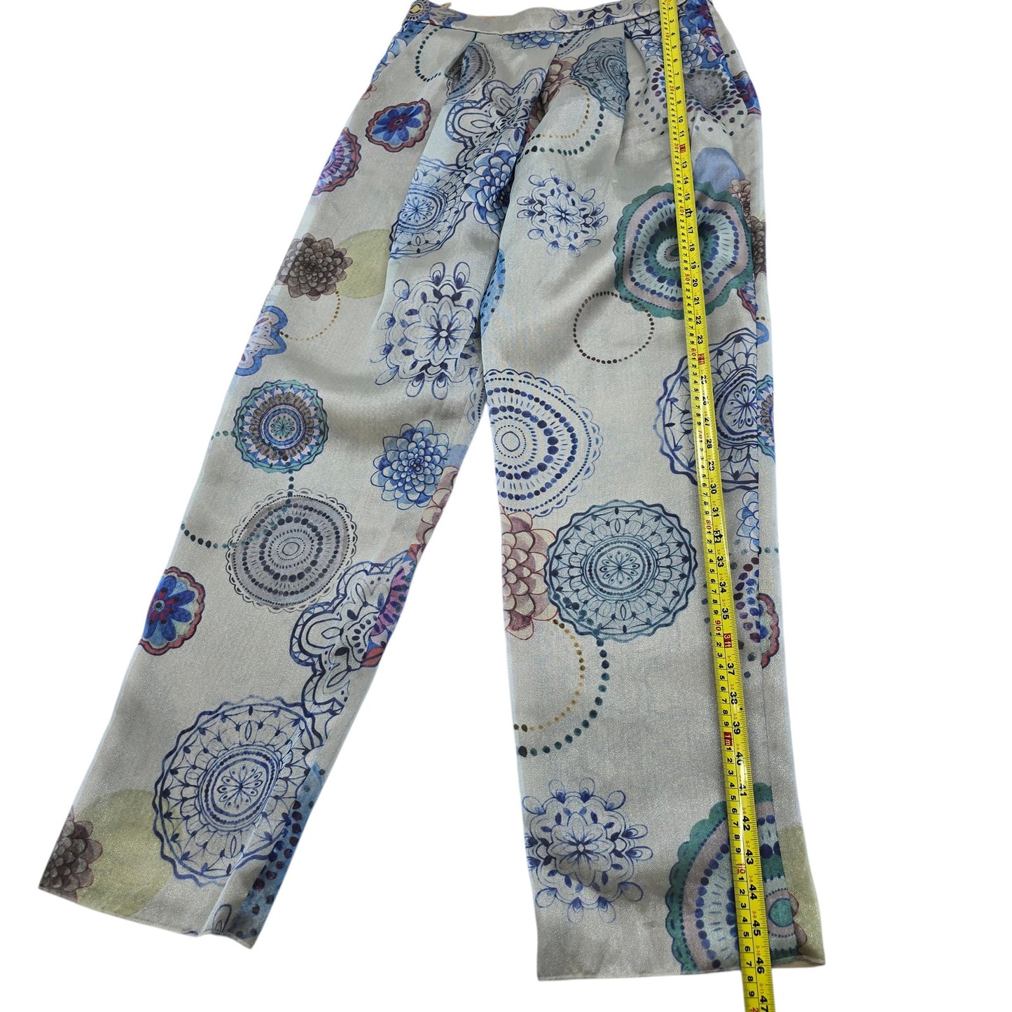 Giorgio Armani Women's Cream Mandala Pants Size 46