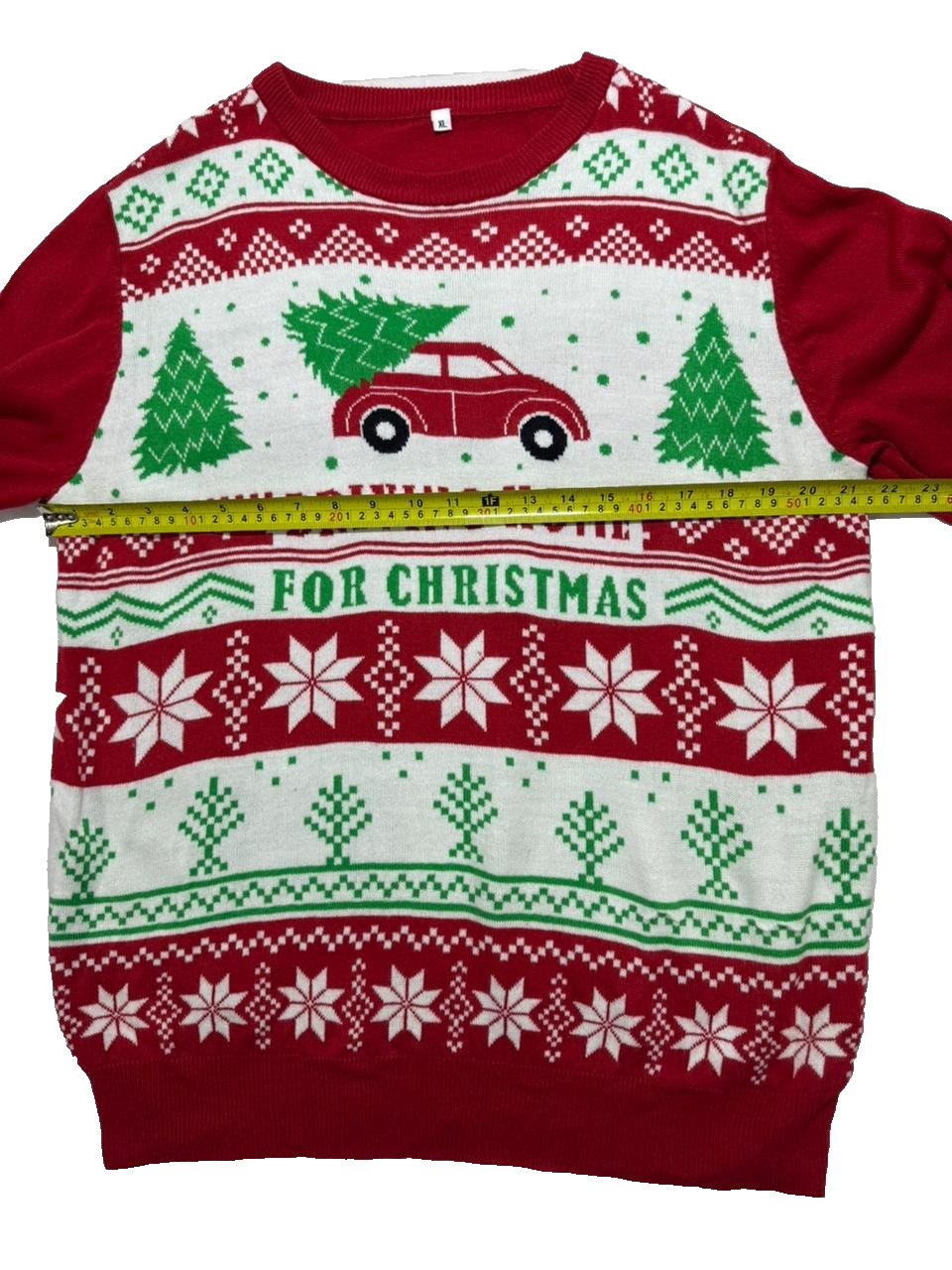 Driving Home For Christmas Holiday Sweater Pullover Long Sleeve Size XL