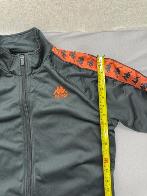 Kappa Men's Gray Track Jacket XL Removable Sleeves Zipper