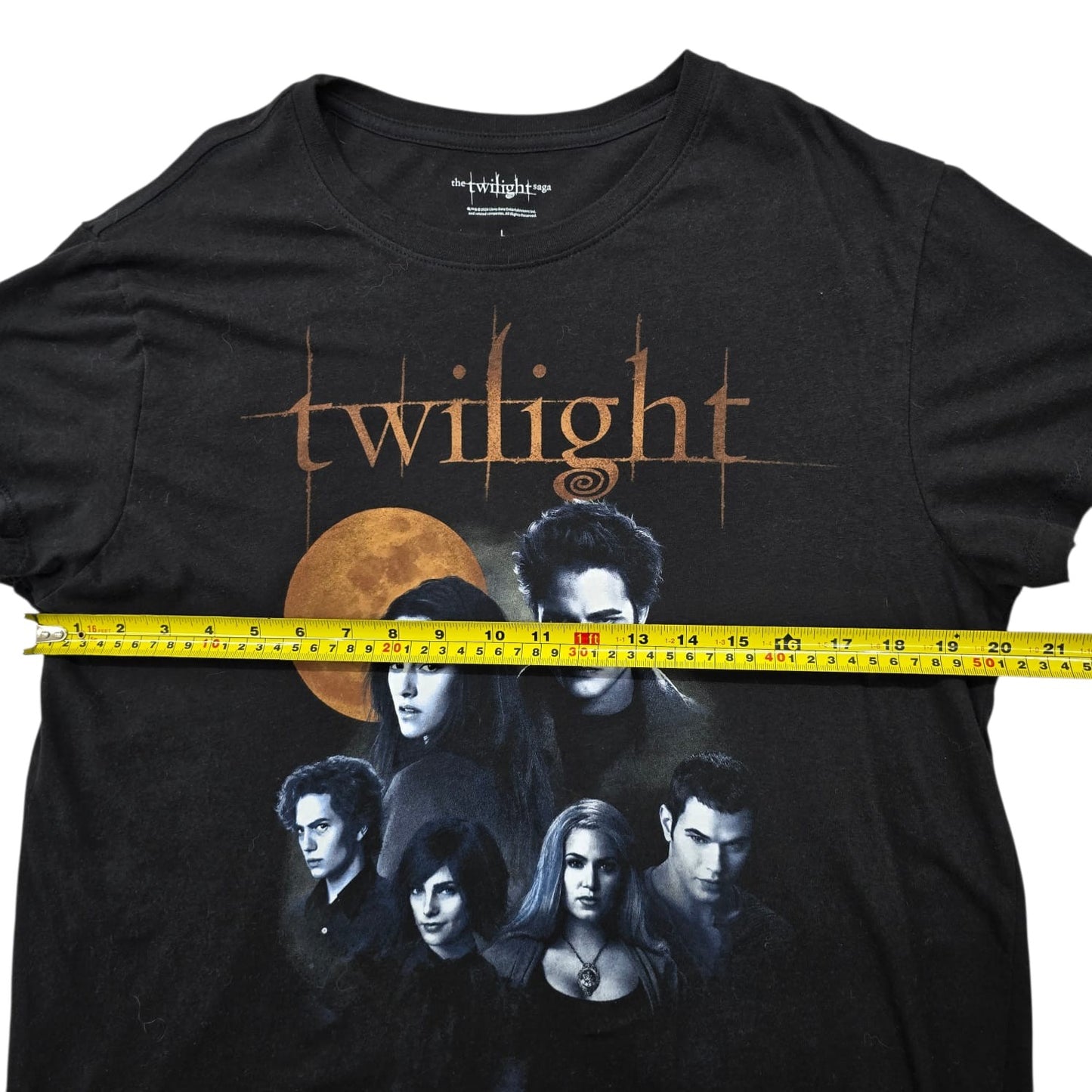 Twilight Saga Women's Black Bella Edward Movie Poster Tee L