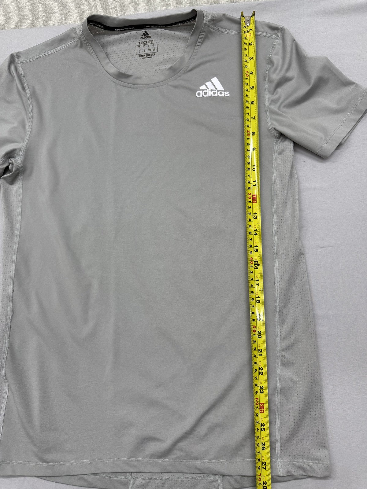 Adidas Techfit Grey Men's Large Compression Short Sleeve T-Shirt