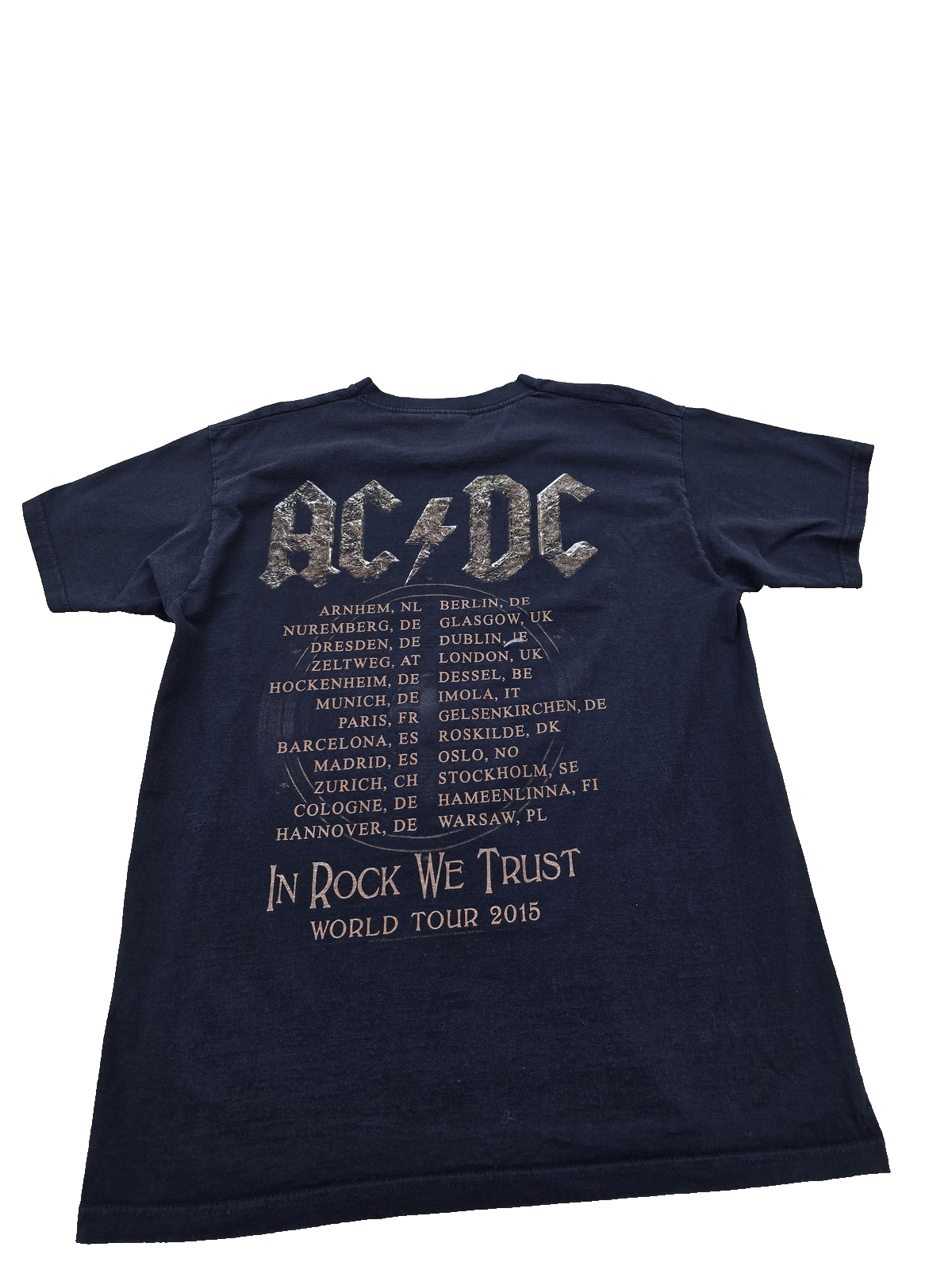 Fruit of the Loom Men's Navy Rock Distressed M Short Sleeve T-Shirt Cotton