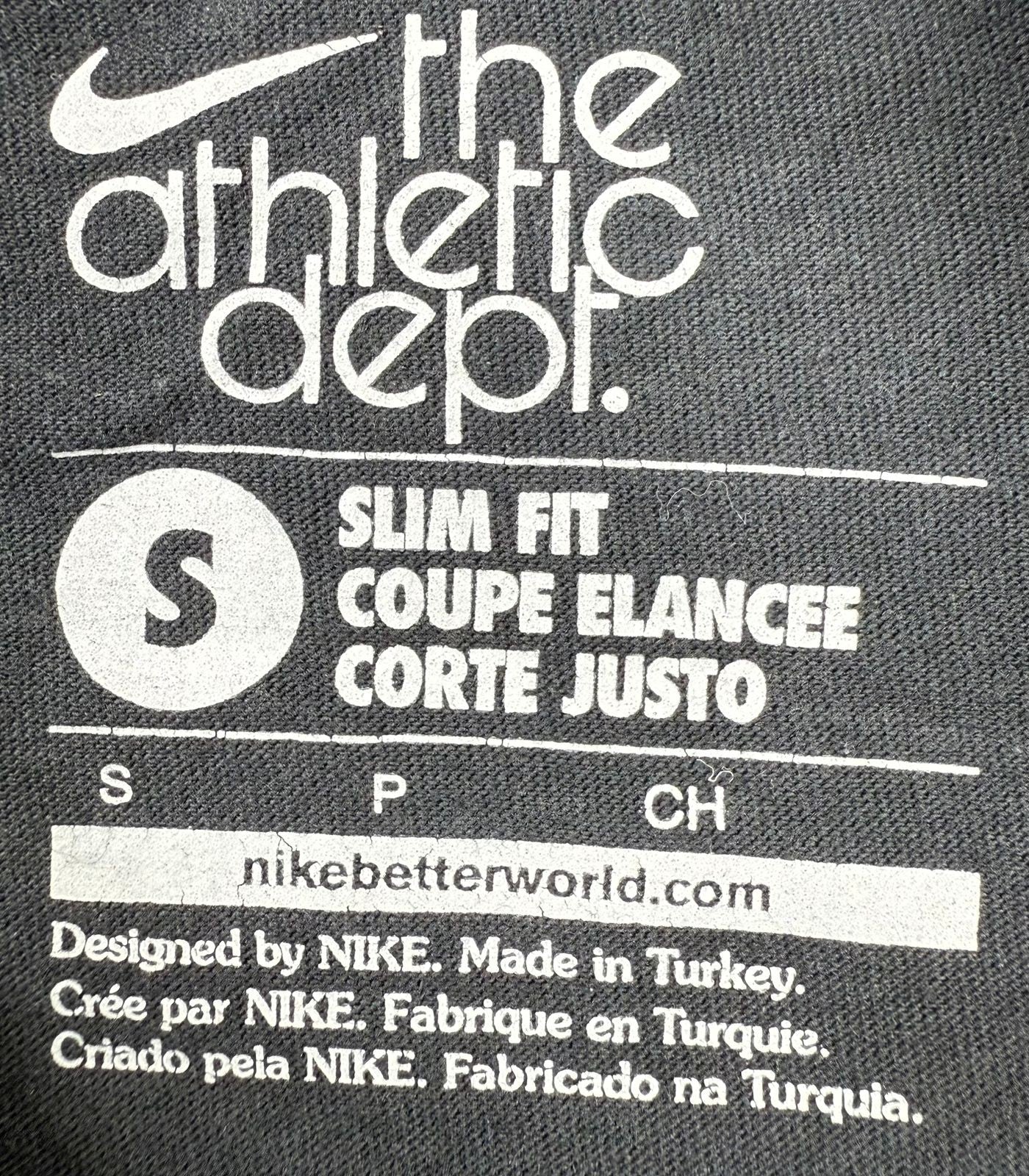 Nike Men's Athletic Dept Black Graphic T-Shirt Size S Slim Fit