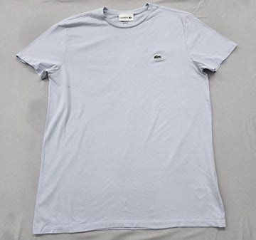 Lacoste Men's Grey Chine Crew Neck T-Shirt Size M Pima Cotton TH6709