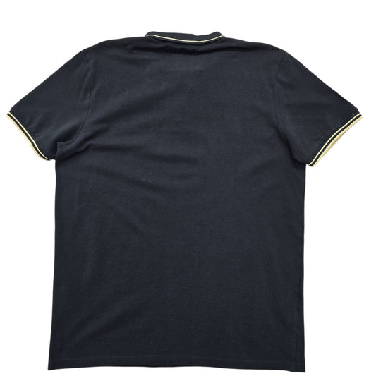 Kappa Men's Black Polo Shirt – Size 2XL, Regular Fit, Short Sleeve