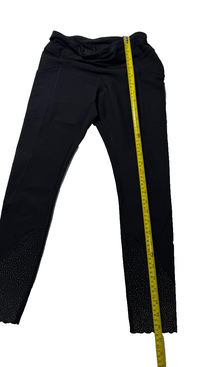 Lululemon Black Reflective Tights For Women - Size 6
