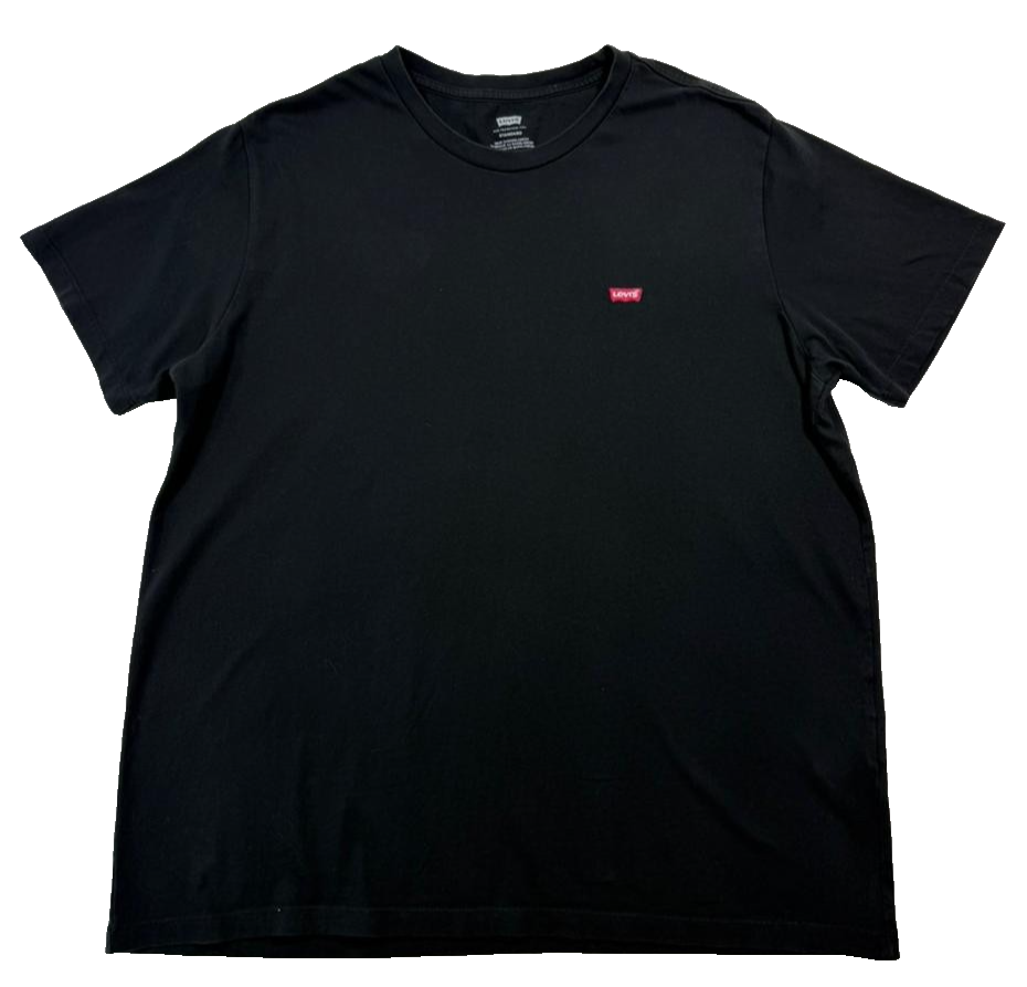 Levi'S Men's Original Logo T-Shirt In Black Cotton - Size L