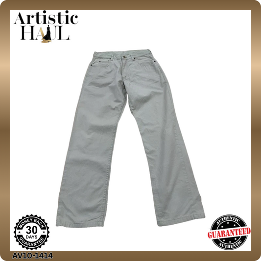 Lee Khaki Denim Jeans Unisex 31x34 Button Fly 100% Cotton