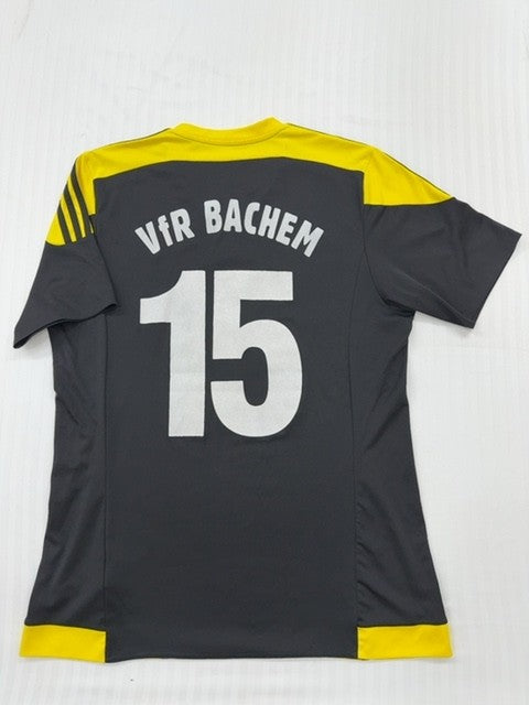 Adidas Men's Black Yellow Striped Soccer Jersey (#15) L Climacool