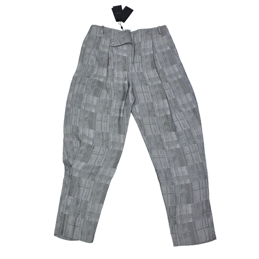Giorgio Armani Men's Gray Pants, Checked