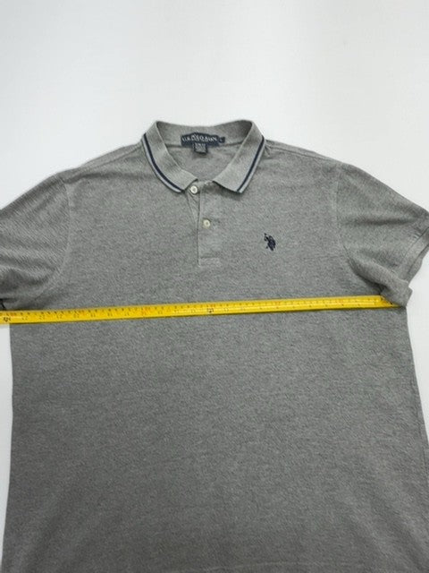 U.S. Polo Assn. Men Gray Polo Shirt size L product image 6