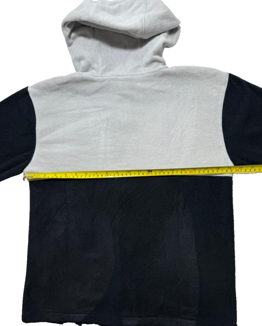 Columbia Men's Full Zip Fleece Hoodie Grey Navy Soft Warm Jacket Size XL