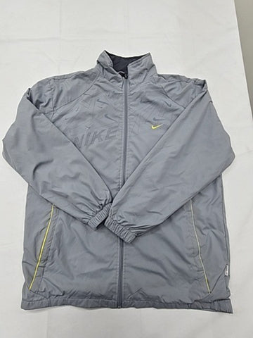 Nike Men's Grey Track Jacket XXL Running Reflective Zipper