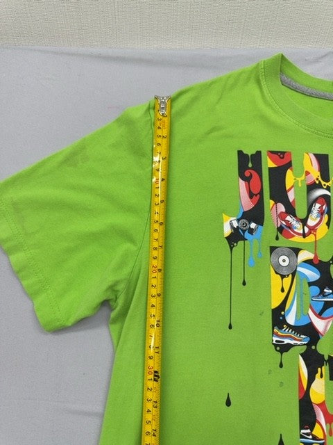 Nike Men's Green Graphic Print T-Shirt Crew Neck Short Sleeve Size L