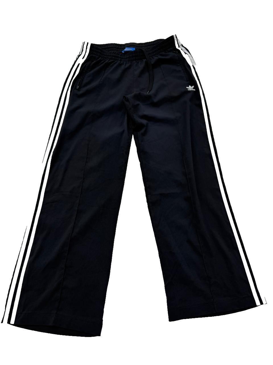 Adidas Originals Men's Black Track Pants L 3-Stripes Drawstring