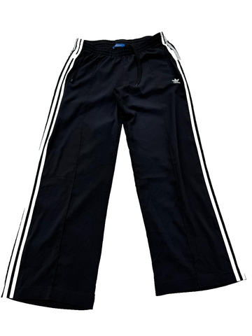 Adidas Originals Men's Black Track Pants L 3-Stripes Drawstring