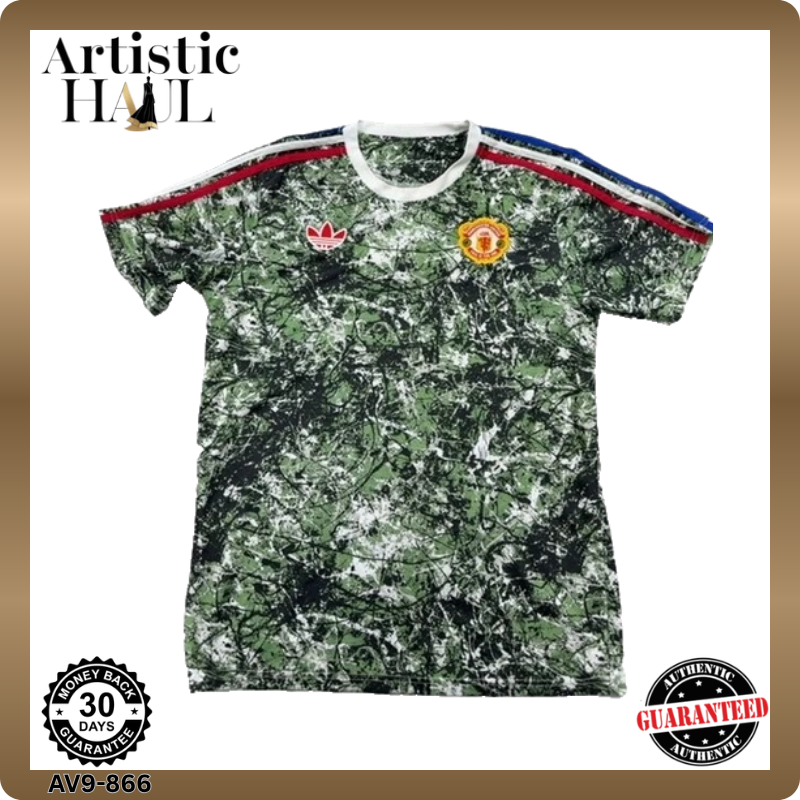 Adidas Green Camo Soccer Jersey L Short Sleeve Crewneck Unisex