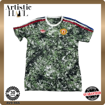 Adidas Green Camo Soccer Jersey L Short Sleeve Crewneck Unisex