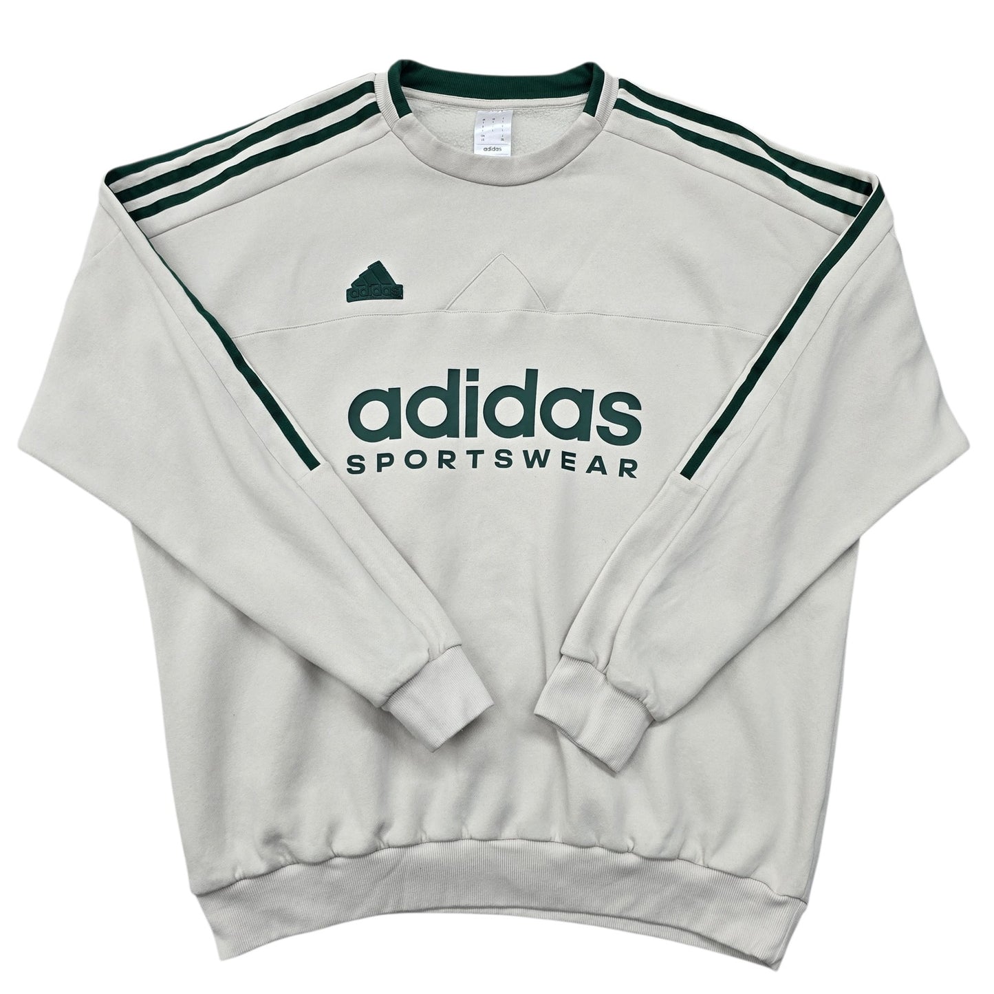 Adidas Men's Cream Crewneck Sweatshirt Size L Sportswear