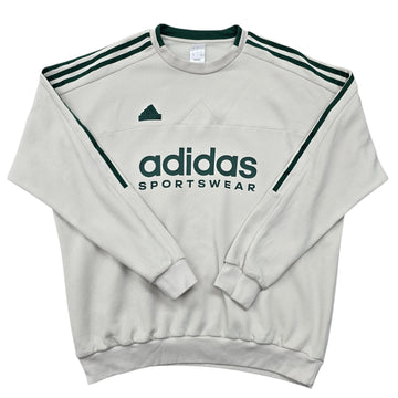 Adidas Men's Cream Crewneck Sweatshirt Size L Sportswear