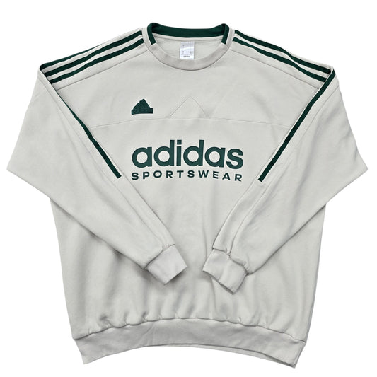 Adidas Men's Cream Crewneck Sweatshirt Size L Sportswear
