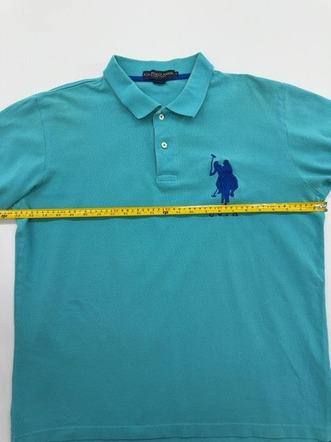 U.S. Polo Assn. Boys Turquoise Polo Shirt Size L Regular Condition