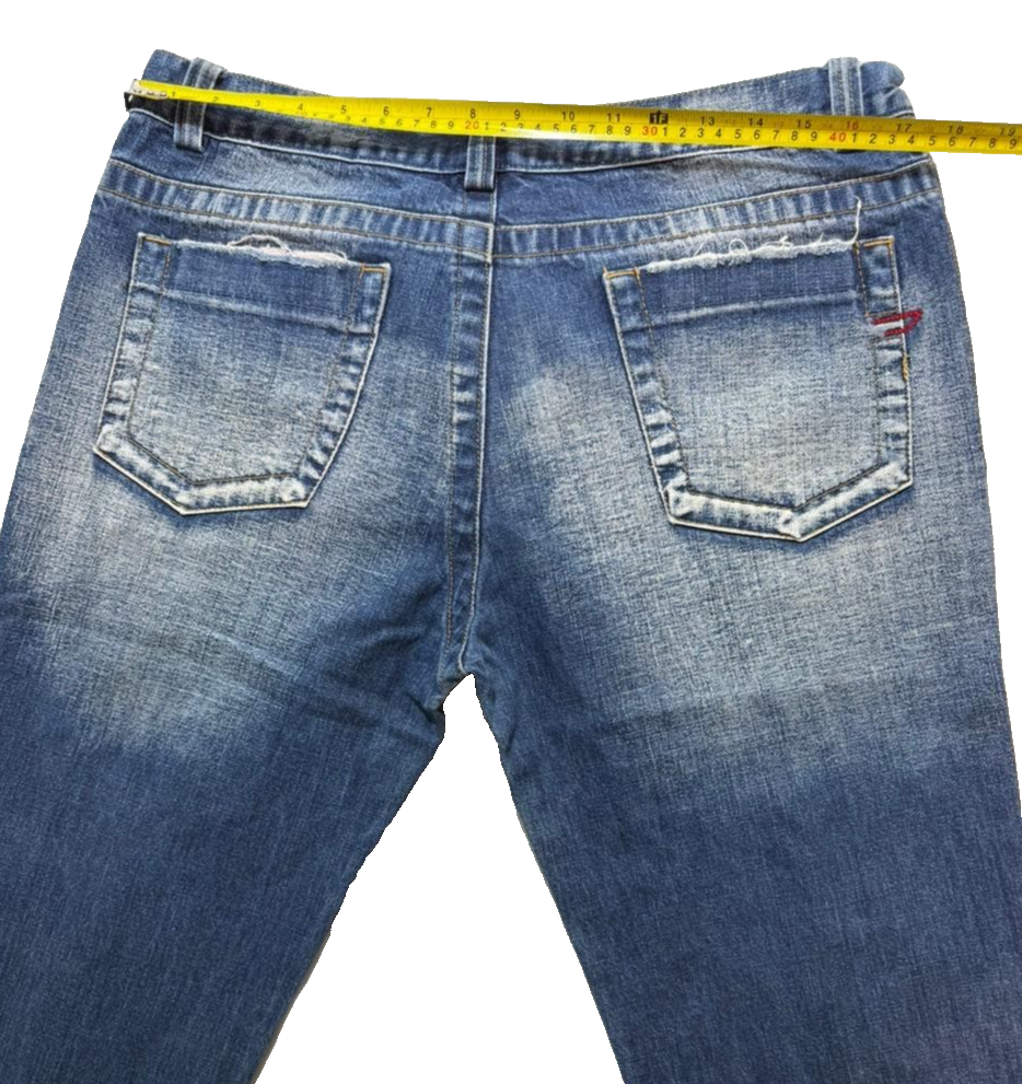Diesel Industry Men's Blue Denim Jeans Straight Fit Cotton Pants Size 38