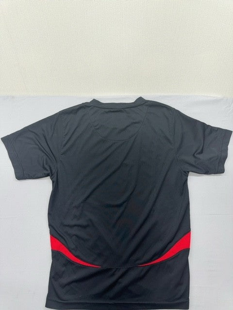 Nike Men's L Black/Red Swoosh Mesh Short Sleeve T-Shirt