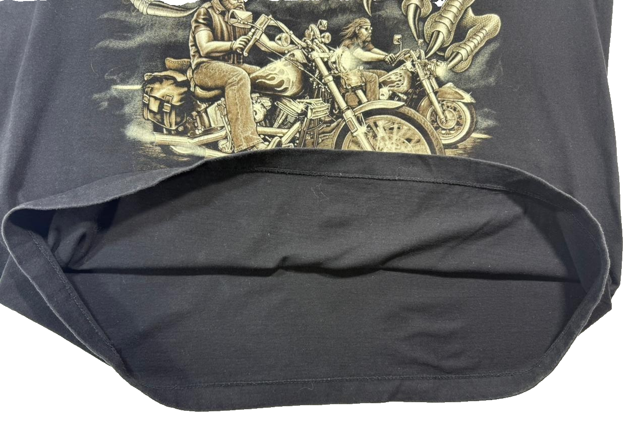 Vintage Rock Eagle Glow In The Dark T-Shirt Men's XL Biker Eagle Live To Ride