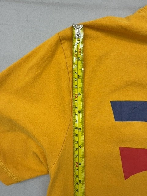 Levi's Yellow Stripe Short Sleeve T-Shirt M 100% Cotton Red Tab