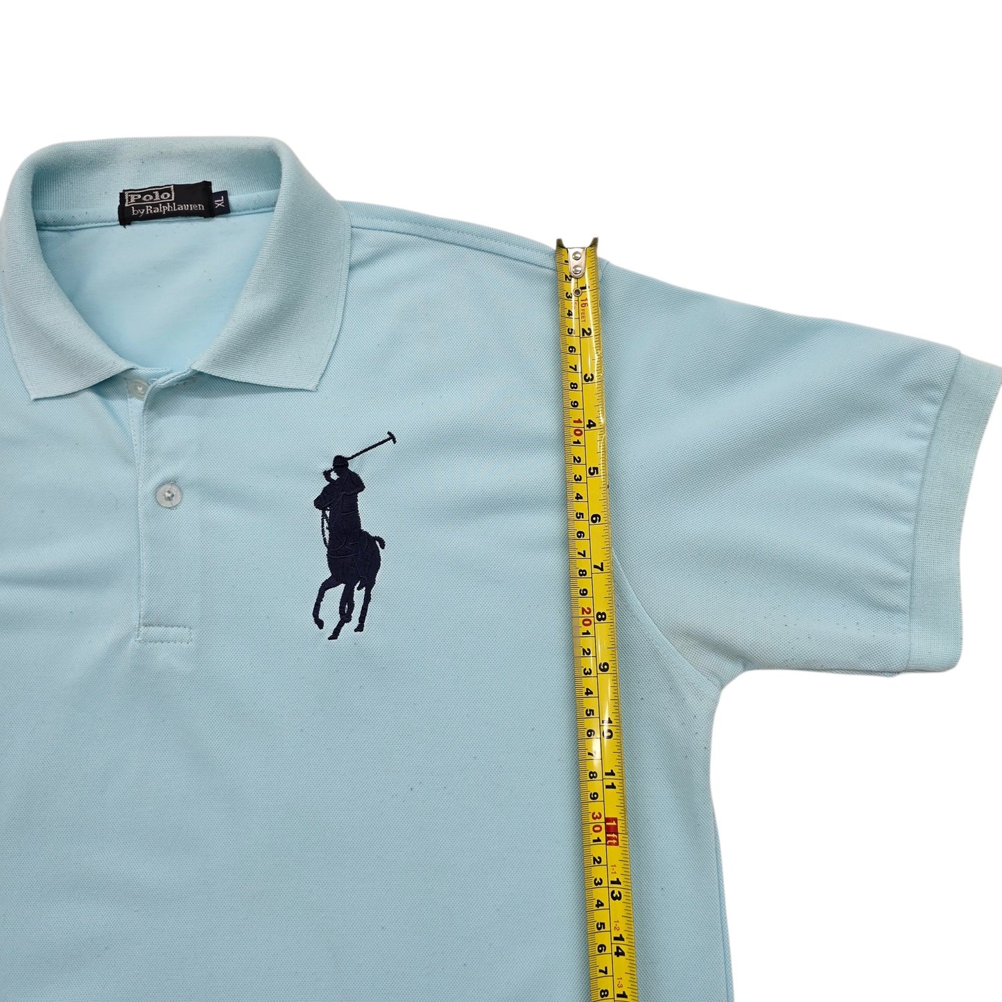 Polo Ralph Lauren Men's Light Blue Logo Polo Shirt Size M
