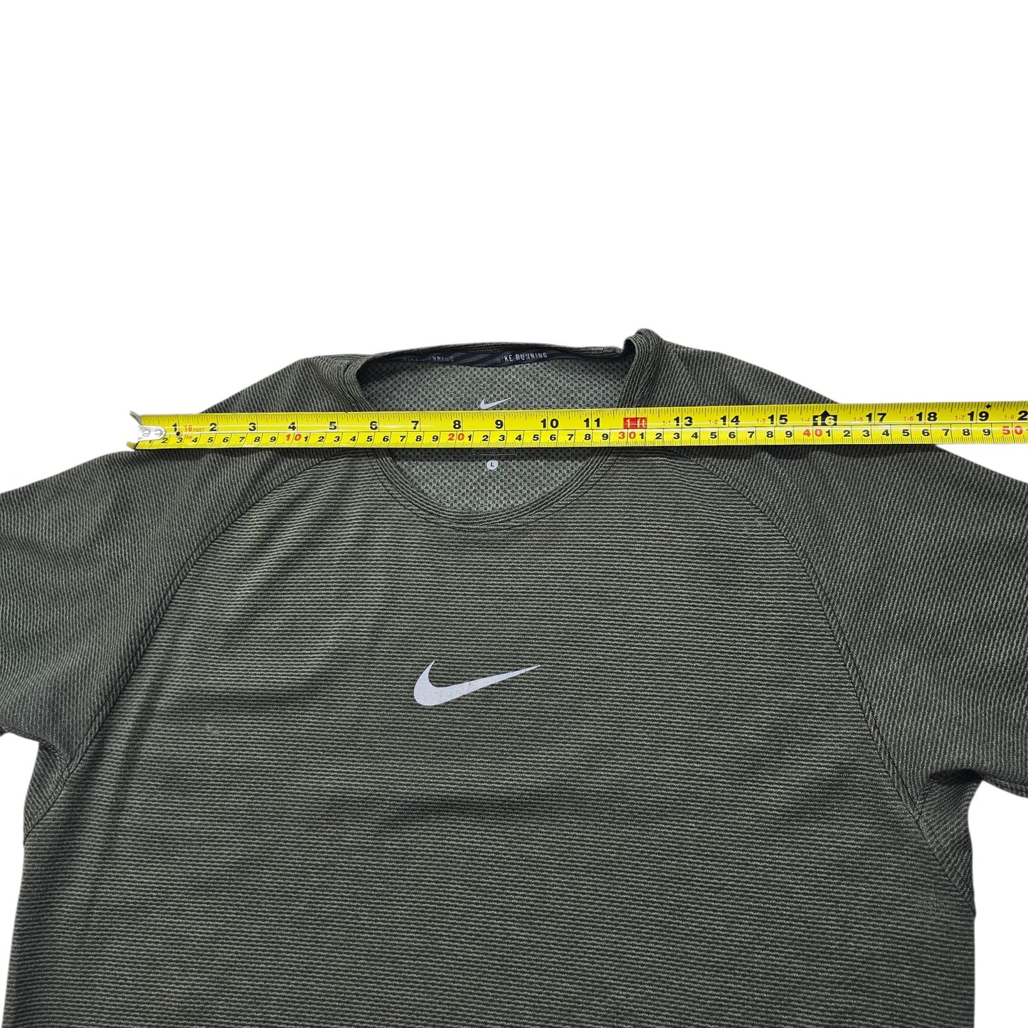 Nike Women's Olive Green Dri-FIT Running T-Shirt Size L