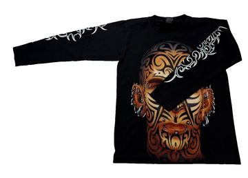 Rockeagle Single Stitch Punk Tribal Tattoo Piercing Face T-Shirt |Size:M