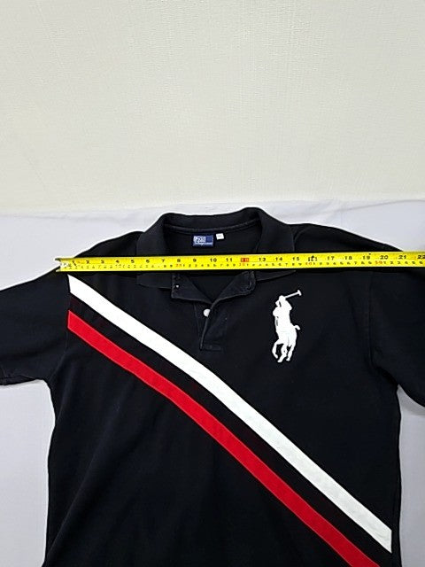 Polo Ralph Lauren Black Stripe Polo Shirt XL Short Sleeve