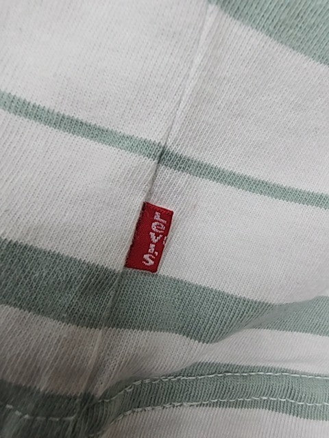 Levi's Boys White Striped Cotton T-Shirt Size M Regular Fit New