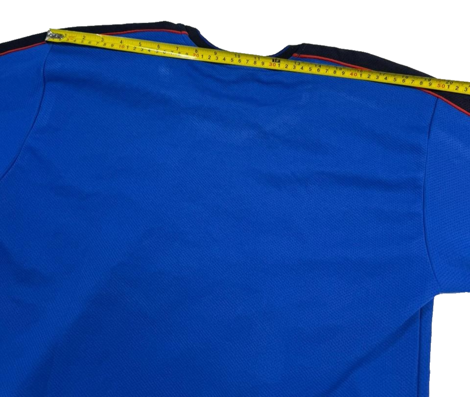 Nike Men's Blue Embroidered Spell Out Swoosh Logo T-Shirt Athletic Sports Size M